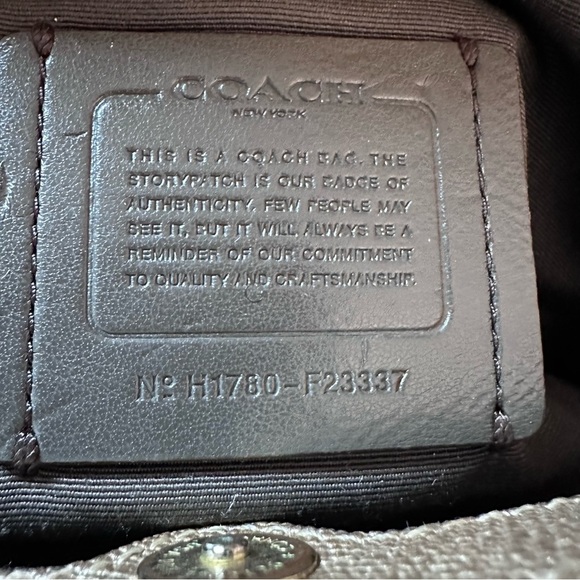 Coach Mini Christie Carryall Satchel in Crossgrain Gold Metallic Leather F23337 - Picture 14 of 16